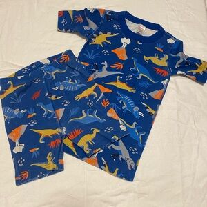 Hanna Andersson Blue Dinosaur Pajama Set